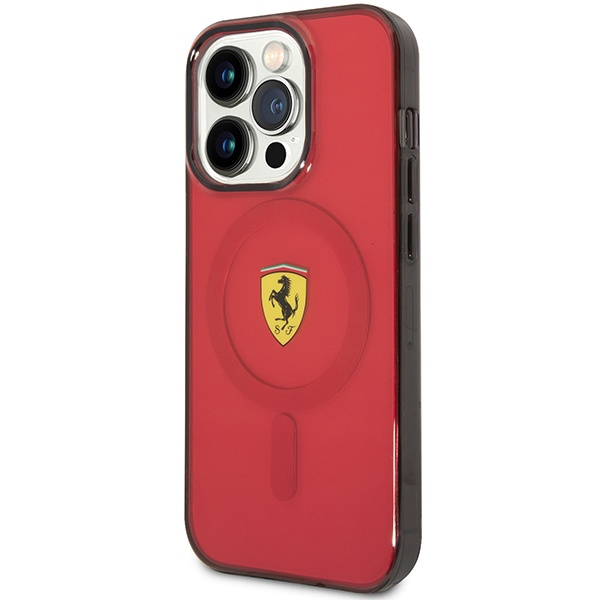 Funda Ferrari FEHMP14LURKR iPhone 14 Pro 6.1" rojo/rojo durocase Translúcido MagSafe Case