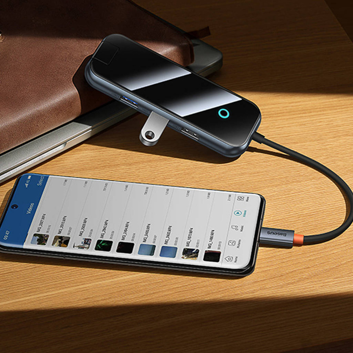 Baseus AcmeJoy HUB 4-Port USB-C to 1xUSB-C / 4xUSB3.0 dark gray