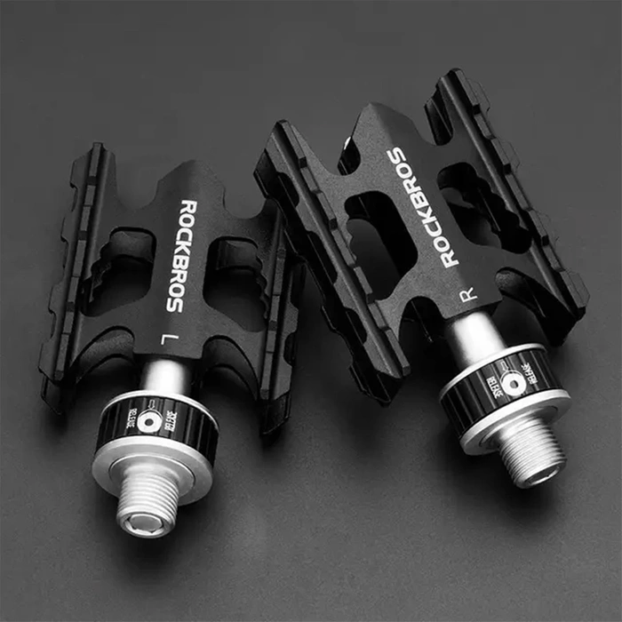 Ensemble de pédales VTT Rockbros K320F-BK en alliage d'aluminium - Noir