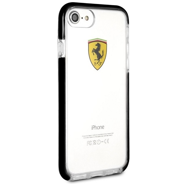 Case FERRARI Apple iPhone 7 8 Shockproof Clear Black Case