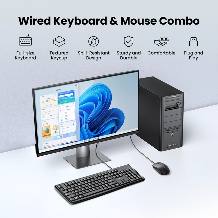 Mouse and keyboard combo UGREEN MK003 (Black)