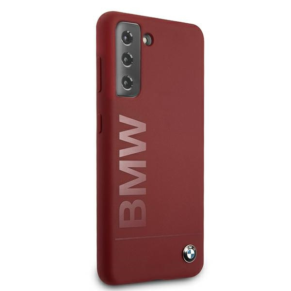 Coque BMW Samsung Galaxy S21 Silicone Signature Logo BMHCS21SSLBLRE Red Hardcase