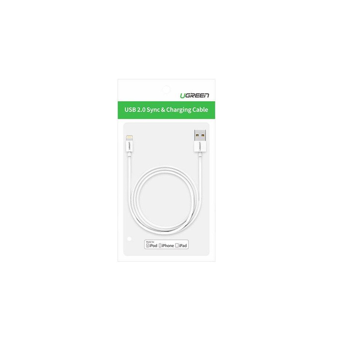 Cavo Ugreen Cavo USB - Lightning MFI 1m 2,4A bianco (20728)