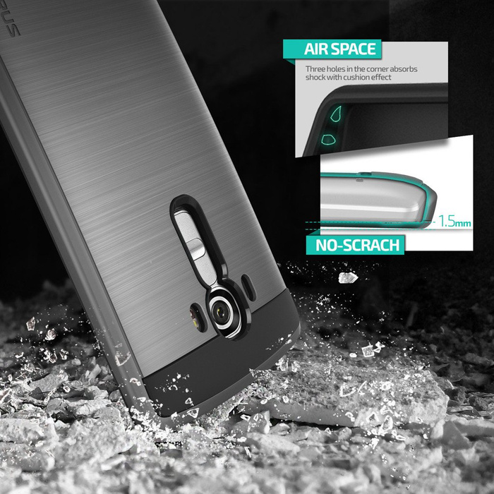  LG G4 VERUS Verge Acero Plata Como Funda Spigen SGP