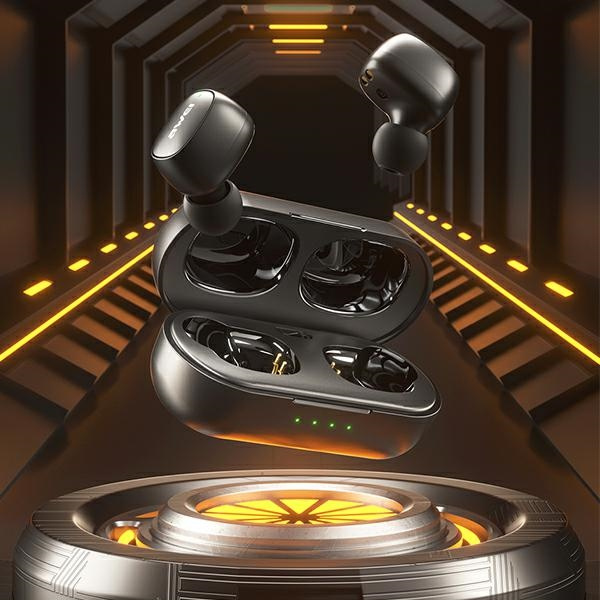 AWEI headphones Bluetooth 5.1 T13 Pro TWS + docking station black/black