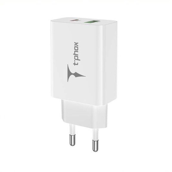 T-PHOX SPEEDY USB-C 20W + USB 18W QC 3.0 WEISS/WEISS