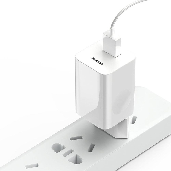 Baseus Charging Quick Charger Wandladegerät EU USB Quick Charge 3.0 QC 3.0 weiss (CCALL-BX02)