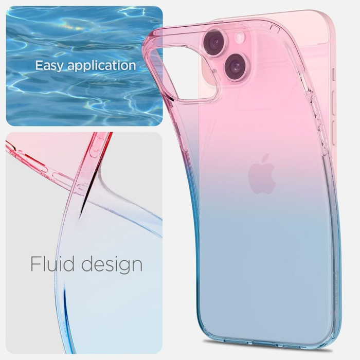 Coque Spigen Liquid Crystal iPhone 15 Gradation rose Case