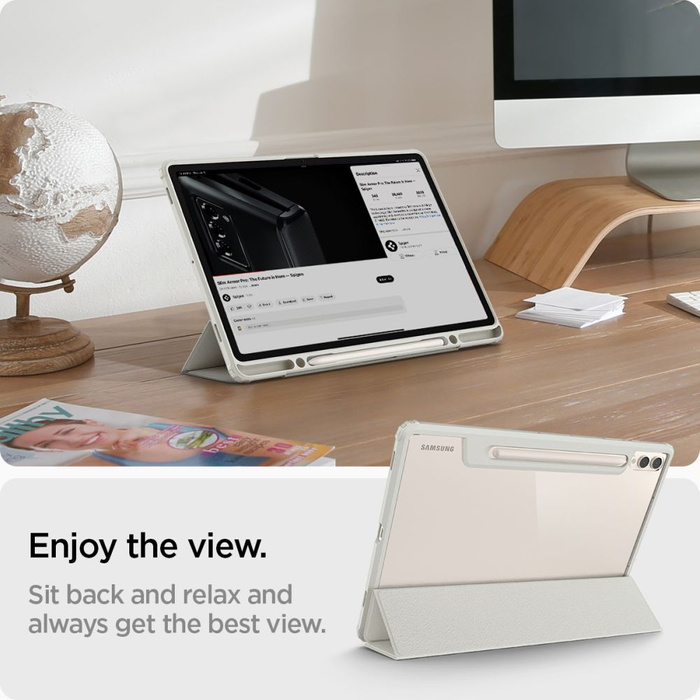 Hülle Spigen Ultra Hybrid "pro" Galaxy Tab S9+ Plus 12.4 X810 / X816B Grau Case