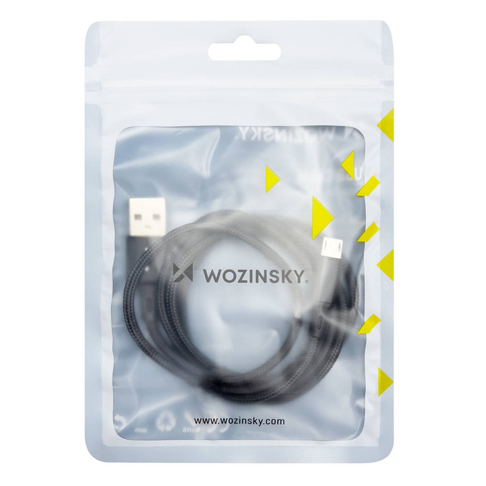 Wozinsky cable USB - microUSB 2,4A 1m black (WUC-M1B)