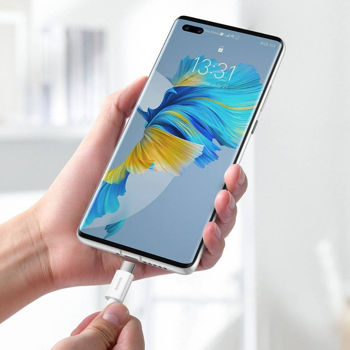 Câble de données de charge rapide Baseus série Superior USB - USB Type C 66 W 6A 1 m Blanc (CATYS-02)