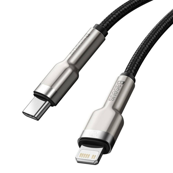 Baseus Cafule Metal Cavo dati USB tipo C - Lightning 20 W Power Delivery 2 m nero (CATLJK-B01)