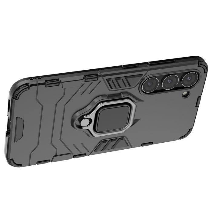 Custodia Ring Armor per Samsung Galaxy S23 cover blindata anello porta magnetico nero