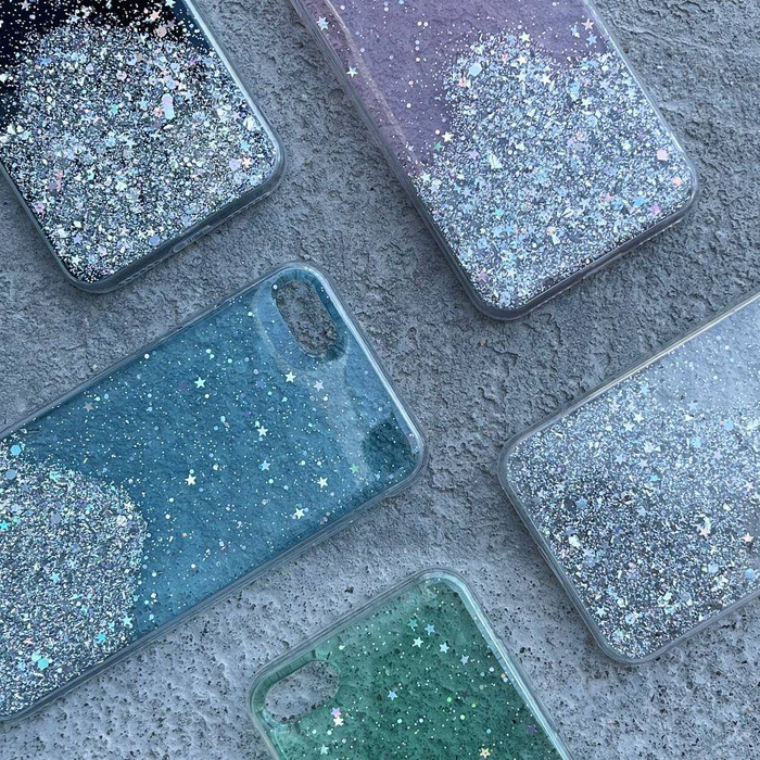 Wozinsky Star Glitter Shiny Cover Glitter obal pro Xiaomi Redmi Note 9T 5G zelený