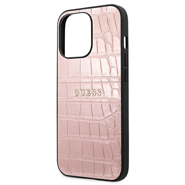 Růžové Pouzdro GUESS Apple iPhone 13 13 Pro Case Strap Collection