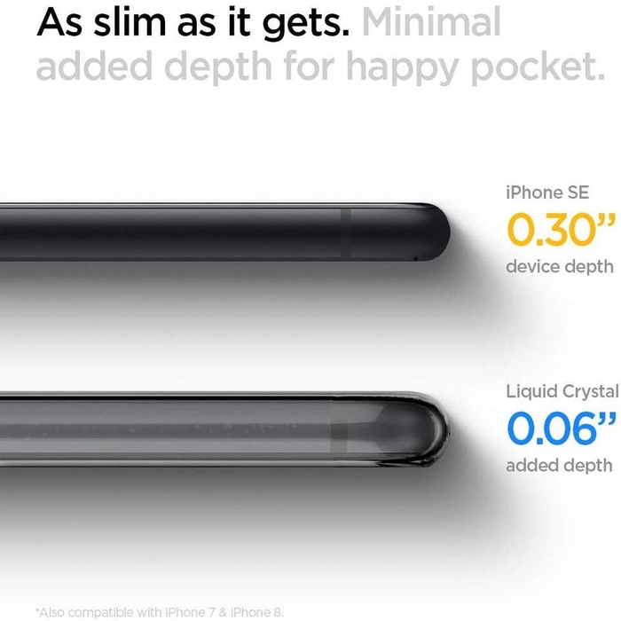 Pouzdro SPIGEN iPhone 7 / 8 / SE 2020 Pouzdro z tekutých krystalů čiré průhledné