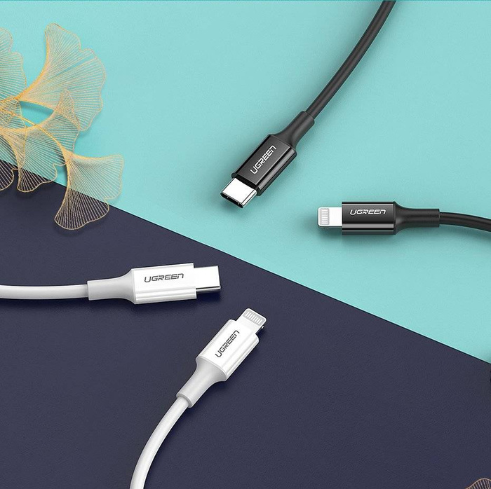 Ugreen kabel USB typu C - Lightning MFI 1m 3A 18W bílý (10493)