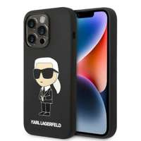 Funda Karl Lagerfeld iPhone 14 Pro 6.1" durocase negro/negro Silicona Ikonik