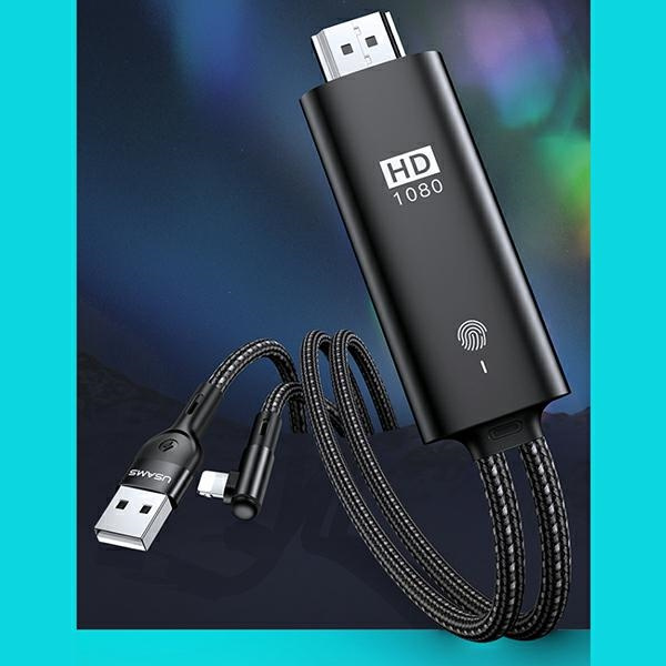 Kábel USAMS HDMI USB Apple Lightning U53 US-SJ442 2m čierna