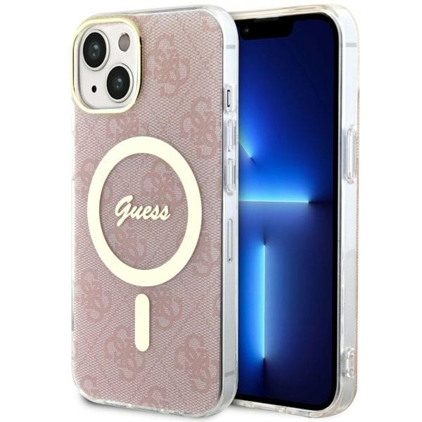 Funda Guess GUHMP14MH4STP iPhone 14 Plus 6.7" rosa/rosa durocase 4G MagSafe Case