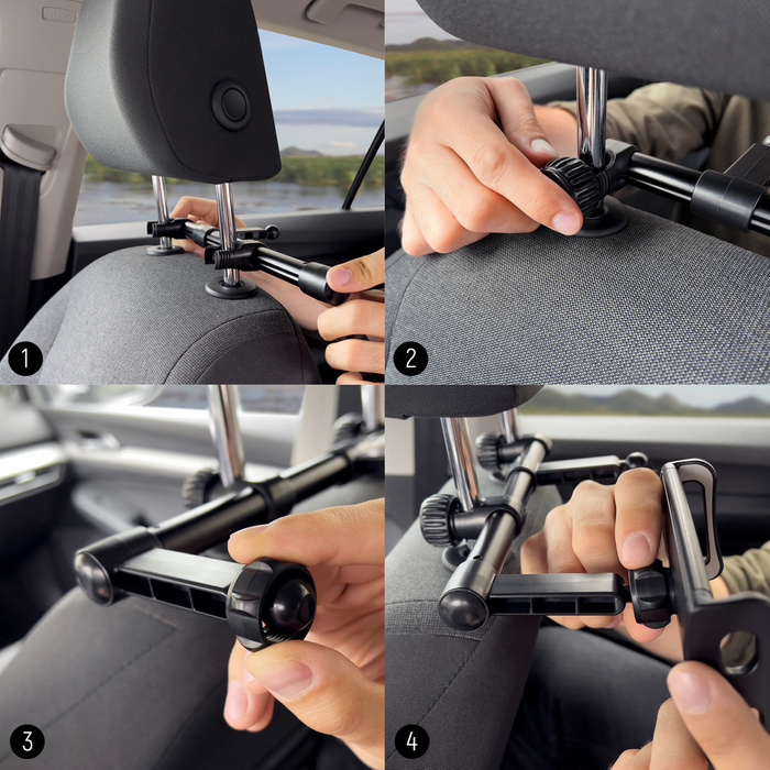CHZ-09 Wozinsky Car 2x Tablet Holder noir