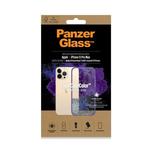 PanzerGlass ClearCase iPhone 13 Pro Max 6.7" Antibakteriell Militärische Qualität Grape 0342