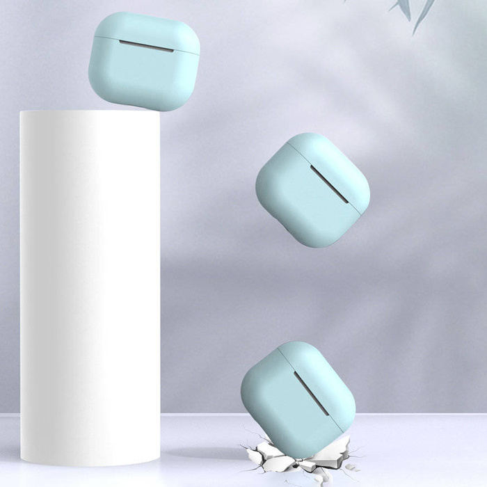 Custodia per AirPods Pro custodia morbida in silicone per cuffie bianca (custodia C)