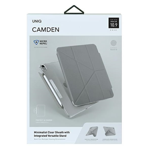 Puzdro UNIQ Apple iPad Air 2020 Camden Antimikrobiálne sivé Case