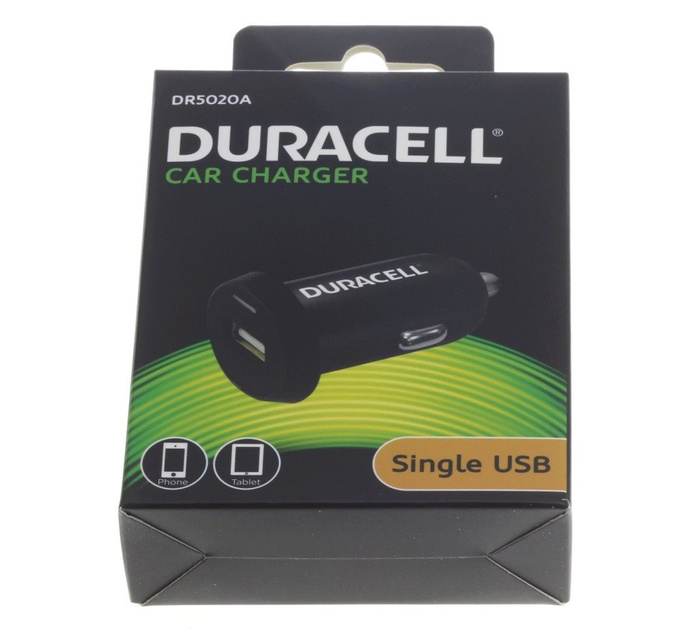 Nabíječka USB Car Duracell 2,4A Universal Apple Samsung Nokia Sony 