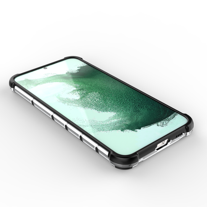 Custodia a nido d&#39;ape per Samsung Galaxy S23+ cover ibrida corazzata trasparente