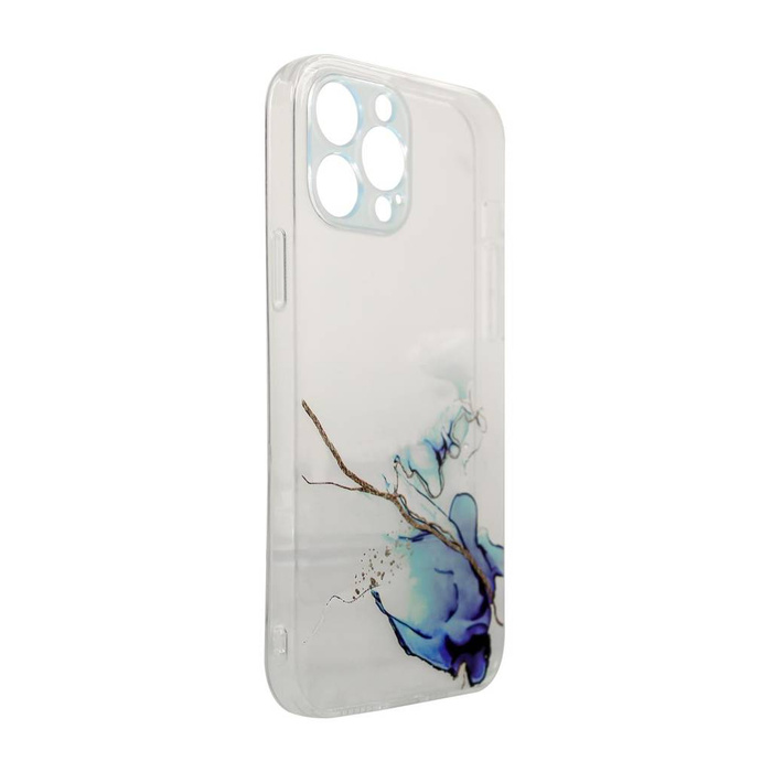 Funda de mármol para iPhone 12 Pro Max Funda de gel Azul mármol