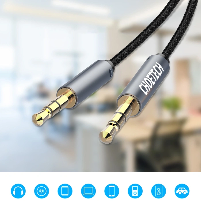 Kabel Choetech AUX002 Miniklinke 3,5mm (Stecker) / Miniklinke 3,5mm (Stecker) 1,2m - schwarz