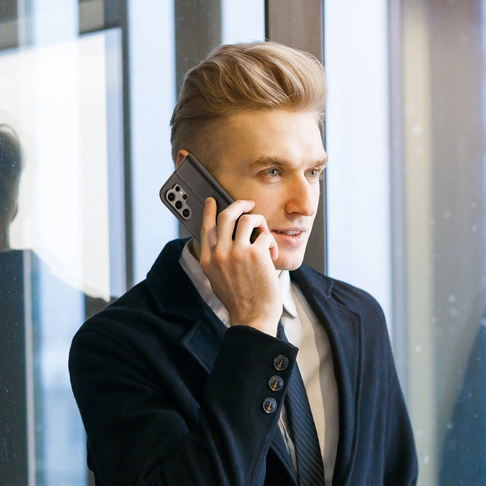 Dux Ducis Hivo Hülle mit Klappe und RFID-Blockierung für Samsung S24 Galaxy Ultra – Schwarz