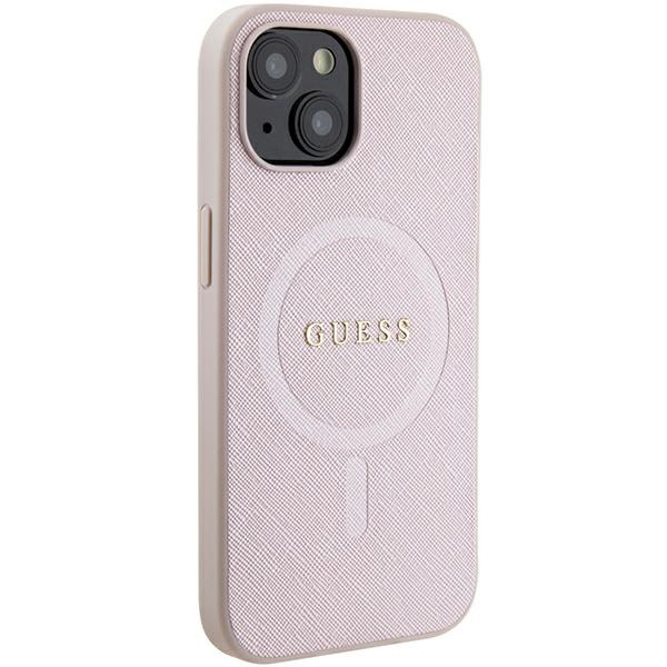 Guess GUHMP15MPSAHMCP iPhone 15 Plus 6.7" rosa/rosa rigidocase Saffiano MagSafe