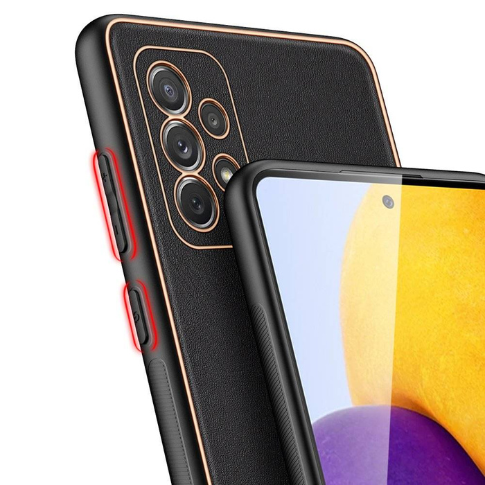 Elegantní kryt Dux Ducis Yolo z ekologické kůže pro Samsung Galaxy A72 4G černý