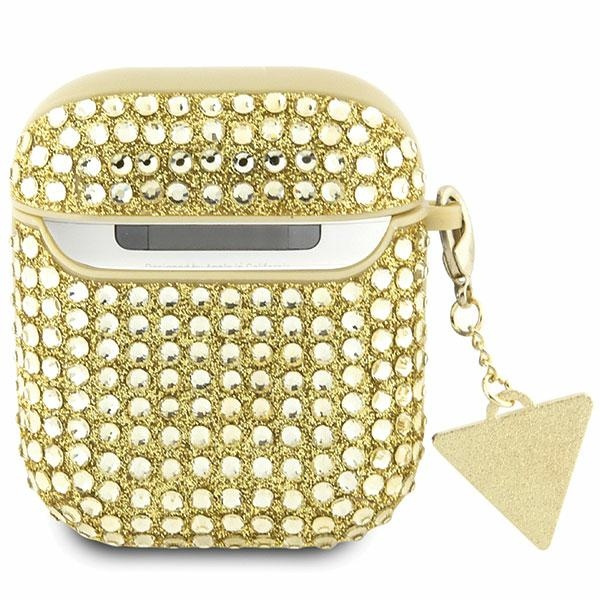 Guess GUA2HDGTPD AirPods 1/2 cover oro/oro con strass Triangolo Charm