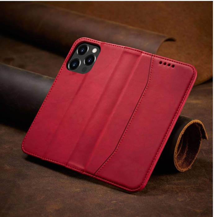Custodia Magnet Fancy Case per iPhone 14 Plus flip cover stand rosso