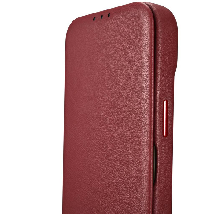 iCarer CE Premium Leather Folio Case iPhone 14 Plus Flip Magnetic MagSafe Red (WMI14220715-RD)