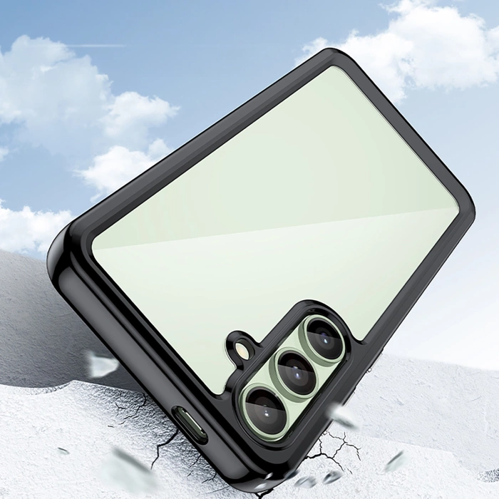 Outer Space Case Silikonhülle mit Gelrahmen für Samsung Galaxy S24 FE – Schwarz