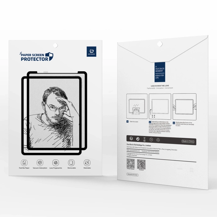 Dux Ducis Naad Paperlike Matte Displayschutzfolie für iPad Air 11" (2024/2025) – mit schwarzem Rahmen