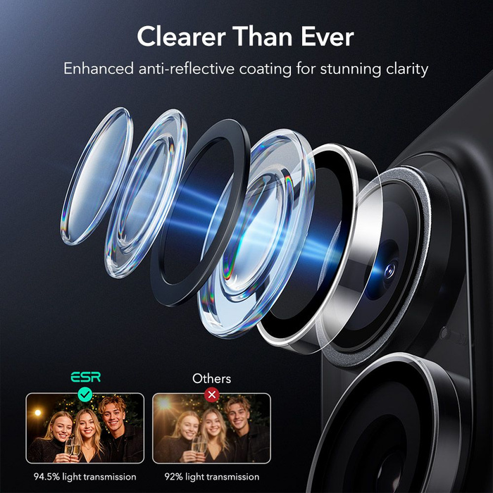 ESR CAMERA PROTECTOR ArmorITE CAMERA PROTECTOR IPhone 16 / 16 PLUS / 17 CLEAR