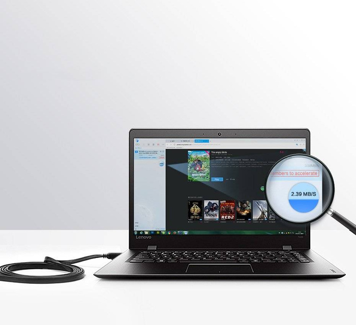 Ugreen kabel Internetový kabel Síťový Ethernetový propojovací kabel RJ45 Cat 7 STP LAN 10 Gb/s 1 m černý (NW107 11268)