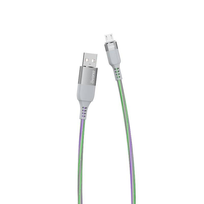 Dudao LED illuminated cable USB - micro USB 5 A 1 m gray (L9XM)
