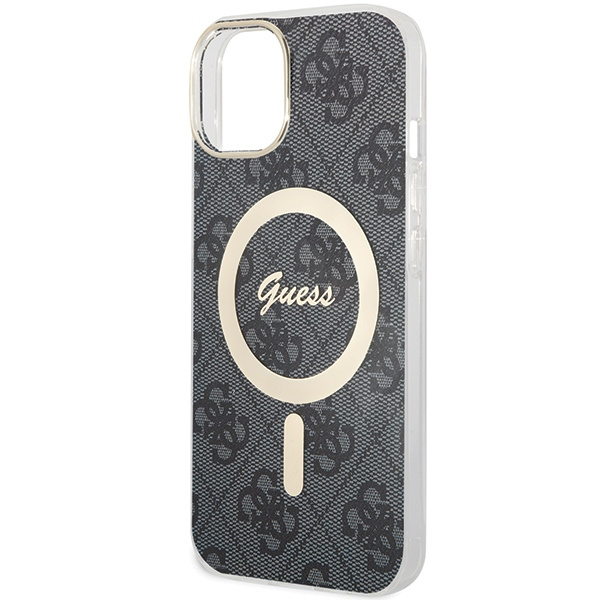 Etui Guess GUHMP15SH4STK iPhone 15 6.1" czarny/black hardcase IML 4G MagSafe Case