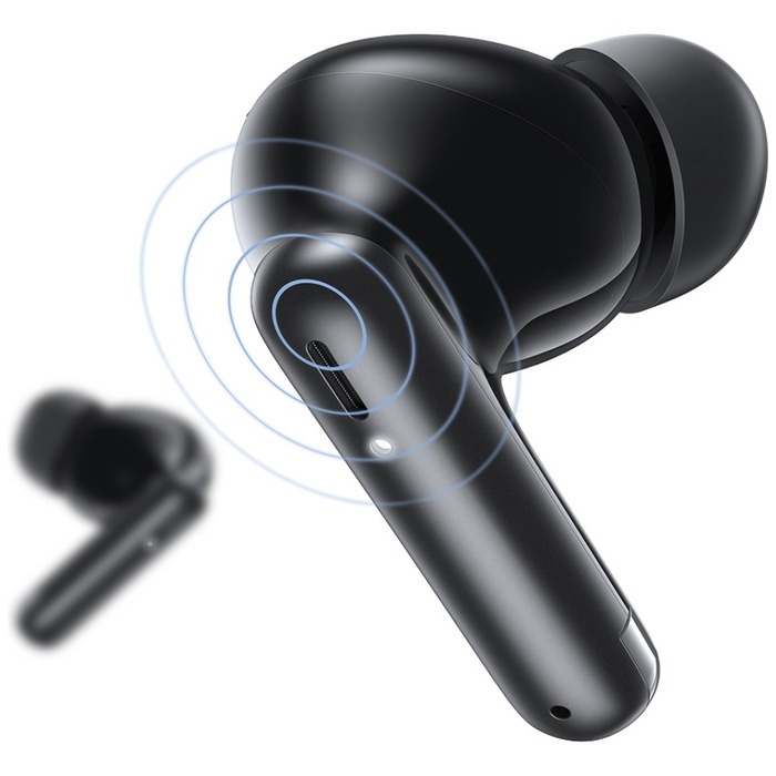 USAMS Słuchawki Bluetooth 5.3 IF27 bezprzewodowe douszne czarny/black