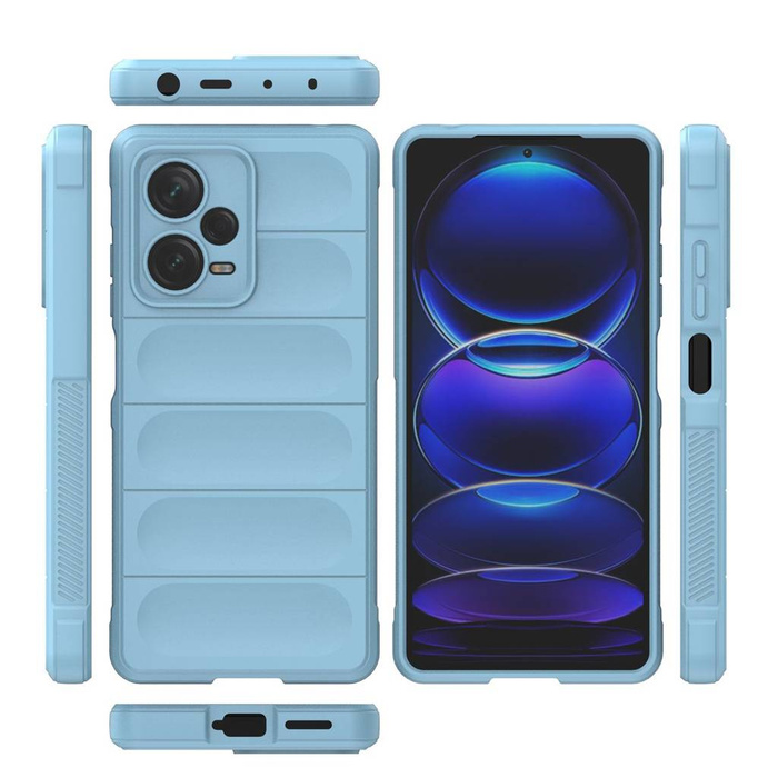 Funda Magic Shield para Xiaomi Redmi Note 12 Pro+ funda blindada flexible azul claro