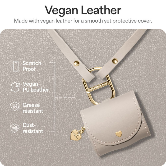 Hülle Spigen Apple CYRILL MINI-TASCHE AIRPODS 4 DUNKELBEIGE