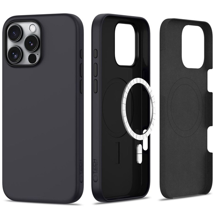 ETUI TECH-PROTECT SILICONE MAGSAFE IPHONE 16 PRO MATTE BLACK