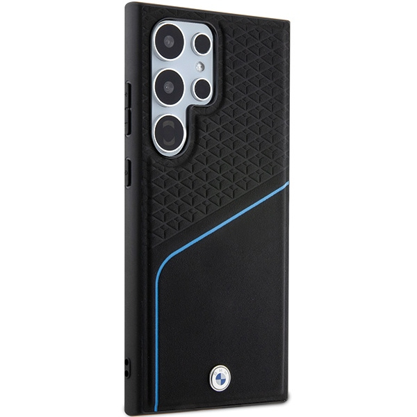 Coque BMW BMHMS24L23RDCLK Samsung Galaxy S24 Ultra S928 noir/noircase Signature Leather Textured &amp; Line MagSafe Case