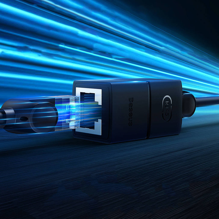 Connecteur de câble Ethernet Baseus AirJoy Series RJ-45 2 pcs - noir